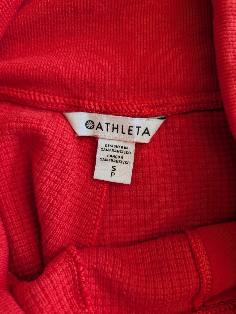 Athleta Womens Small Red Joggers Waffleweave Activewear Loungewear Athleisure - Picture 7 of 8